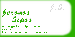 jeromos sipos business card